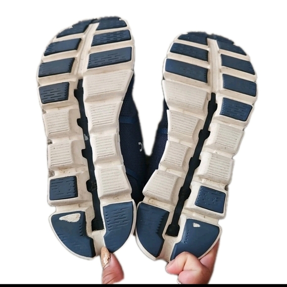 On Cloud Running Womens Blue Cloud 5 Shoe In Denim/White 9 - Picture 7 of 14